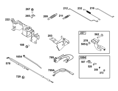 Controls Group Diagram and Parts List for 356777-0149-B5 200000 - 399999 Briggs and Stratton Engine